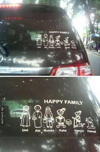 Agak Lain, 4 Jenis Stiker Happy Family Ini Bikin Orang Penasaran